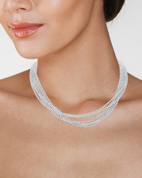 Multi-Row Crystal Necklace