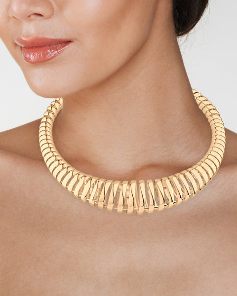 Graduated Coil Statement Necklace