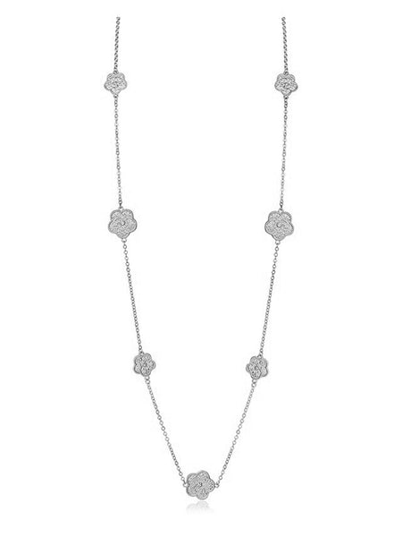 Floral Station Chain Necklace