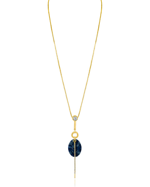 Blue Stone Pendant Necklace