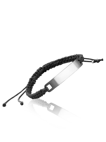 Black Woven Bar Bracelet