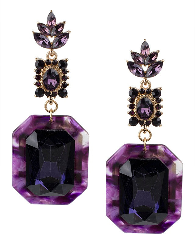 Dazzling Rock Purple Danglers Earrings by House of Embellish – Jewel Box by  ARNAV