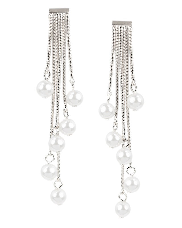 Multi Stranded Earrings with Pearls