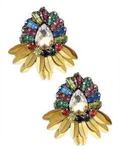 Multi Colored Glass Beaded Earrings