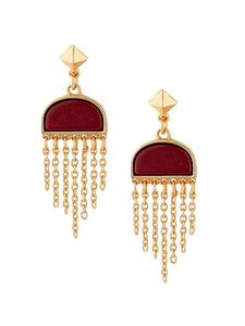 Semi Precious and Fringe Earrings