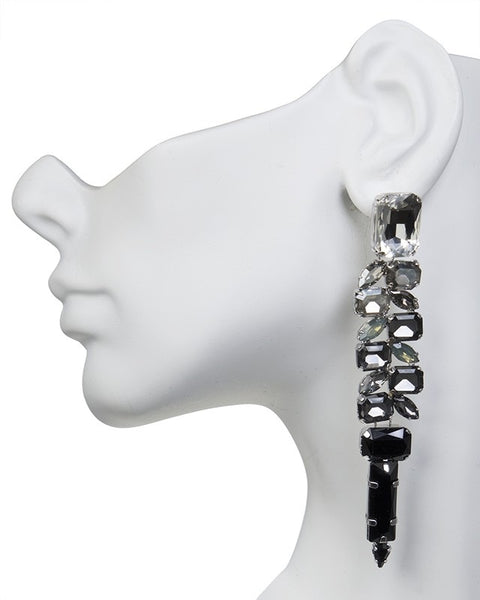 Grey Ombre Crystal Earrings