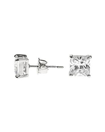 Princess Cut Stud Earrings