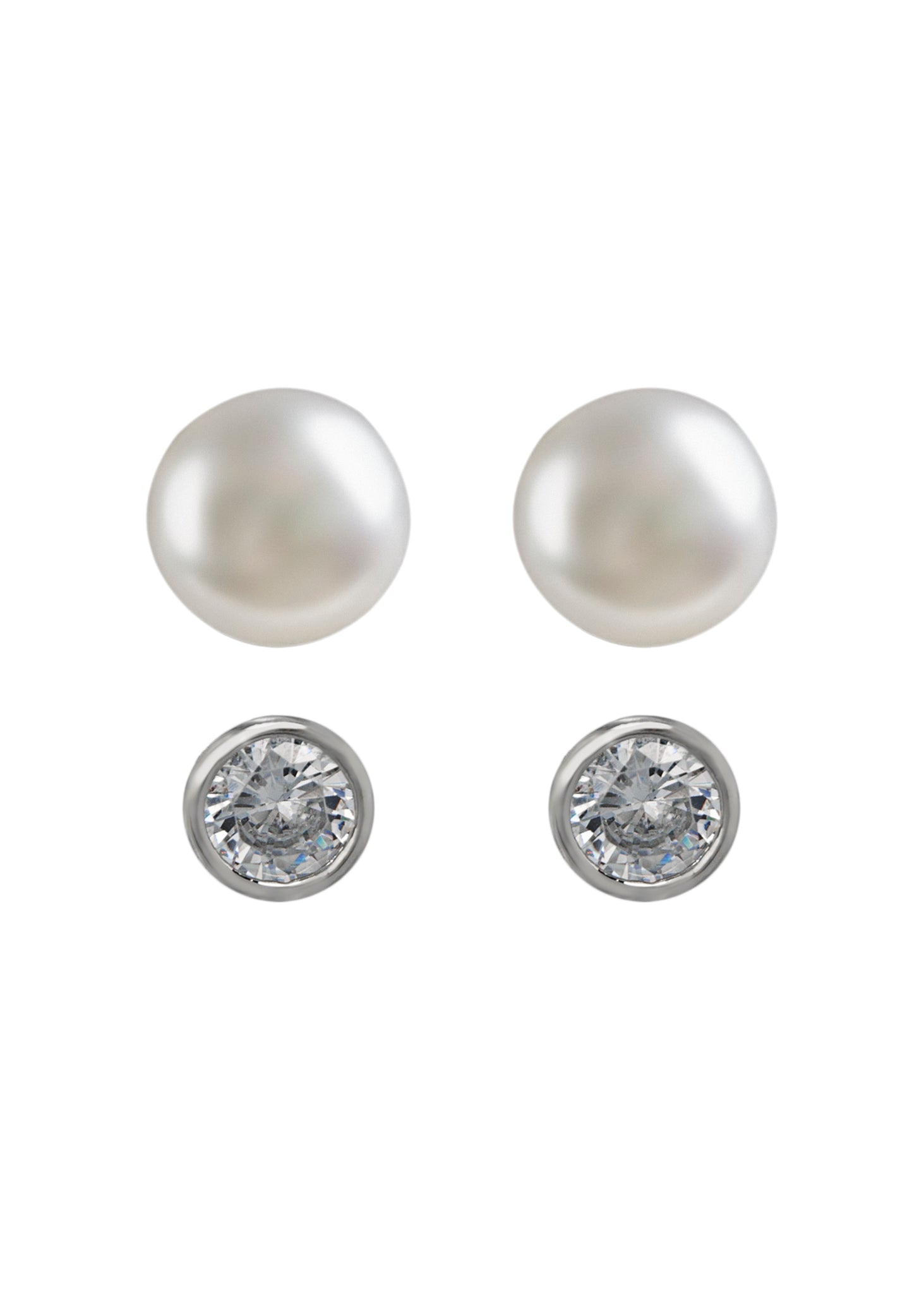 Pearl and Round CZ Set
