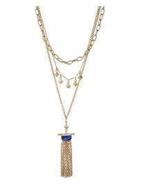 Triple Layer Fringe Necklace