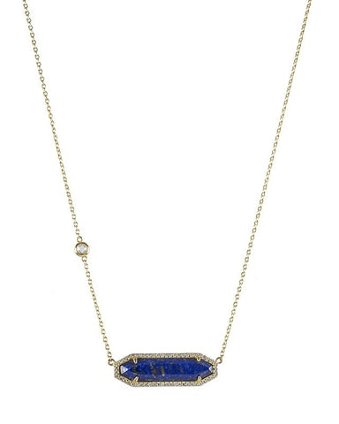 Lapis Bar Necklace